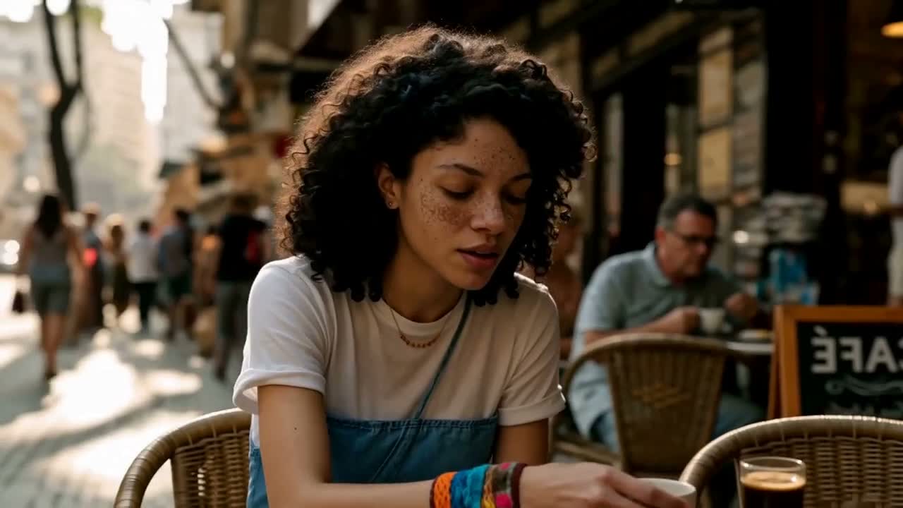 Official H3 Max sample frame of a café scene